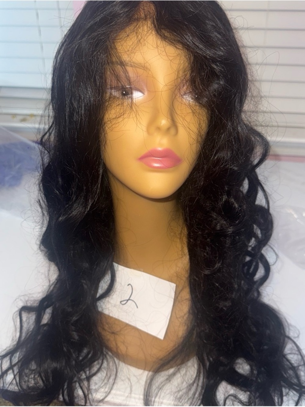 24 inch Natural human body Wavy Lace  closure  Wig Elegant Everyday Style